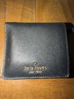 Kate spade black small wallet card holder change purse credit card holder